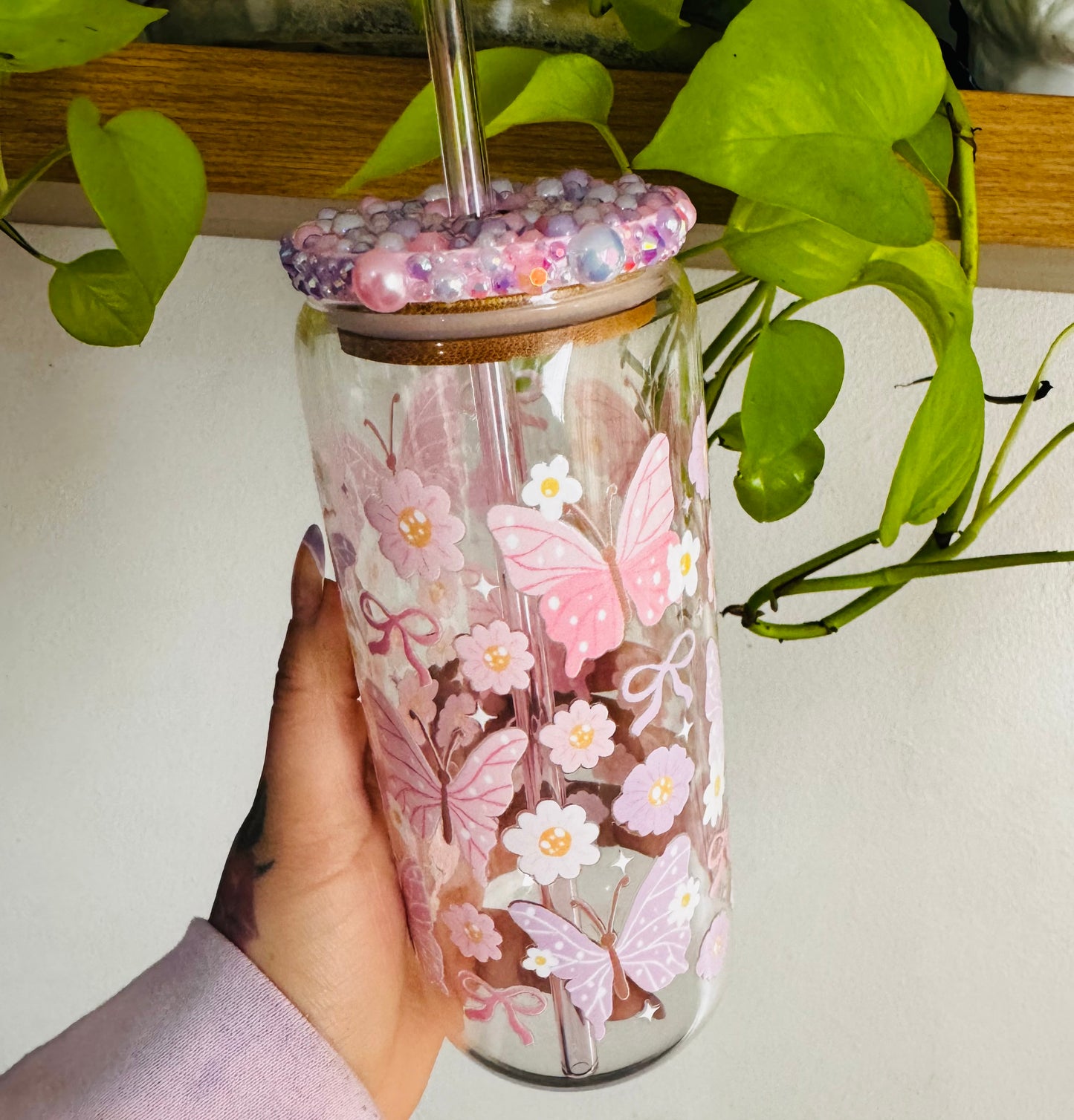 Blooming Bliss (20oz Glass Cup Set)