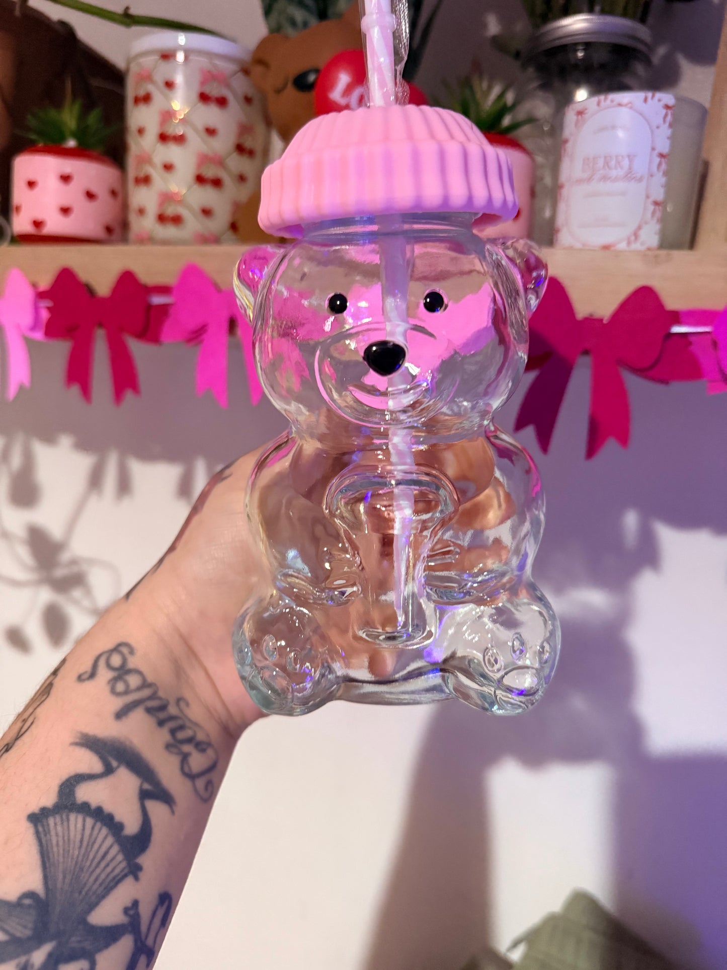 Teddy glass cup
