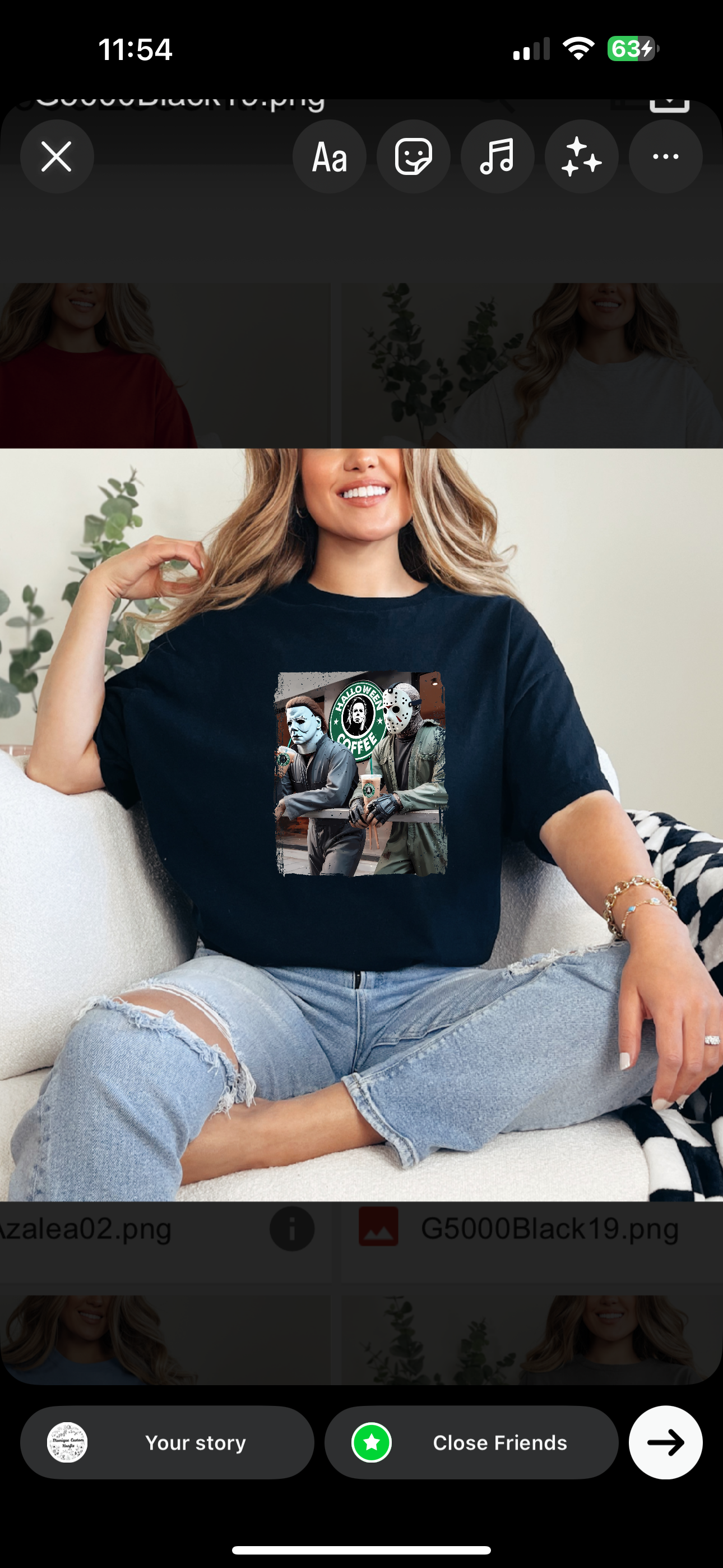 Distressed Myers & Jason Coffee tee