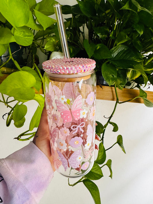 Blooming Bliss (20oz Glass Cup Set)