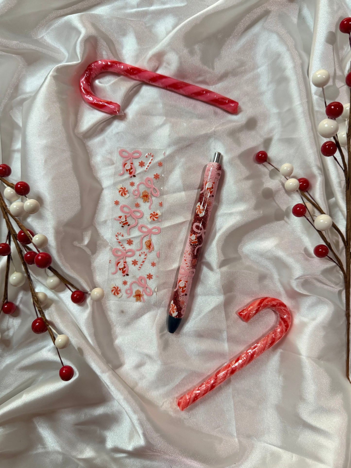 Candy Cane Cutie (resin pen)