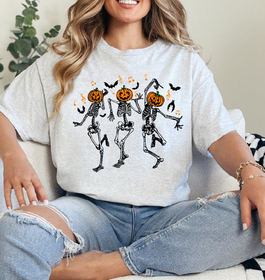 Dancing Pumpkin Skeletons