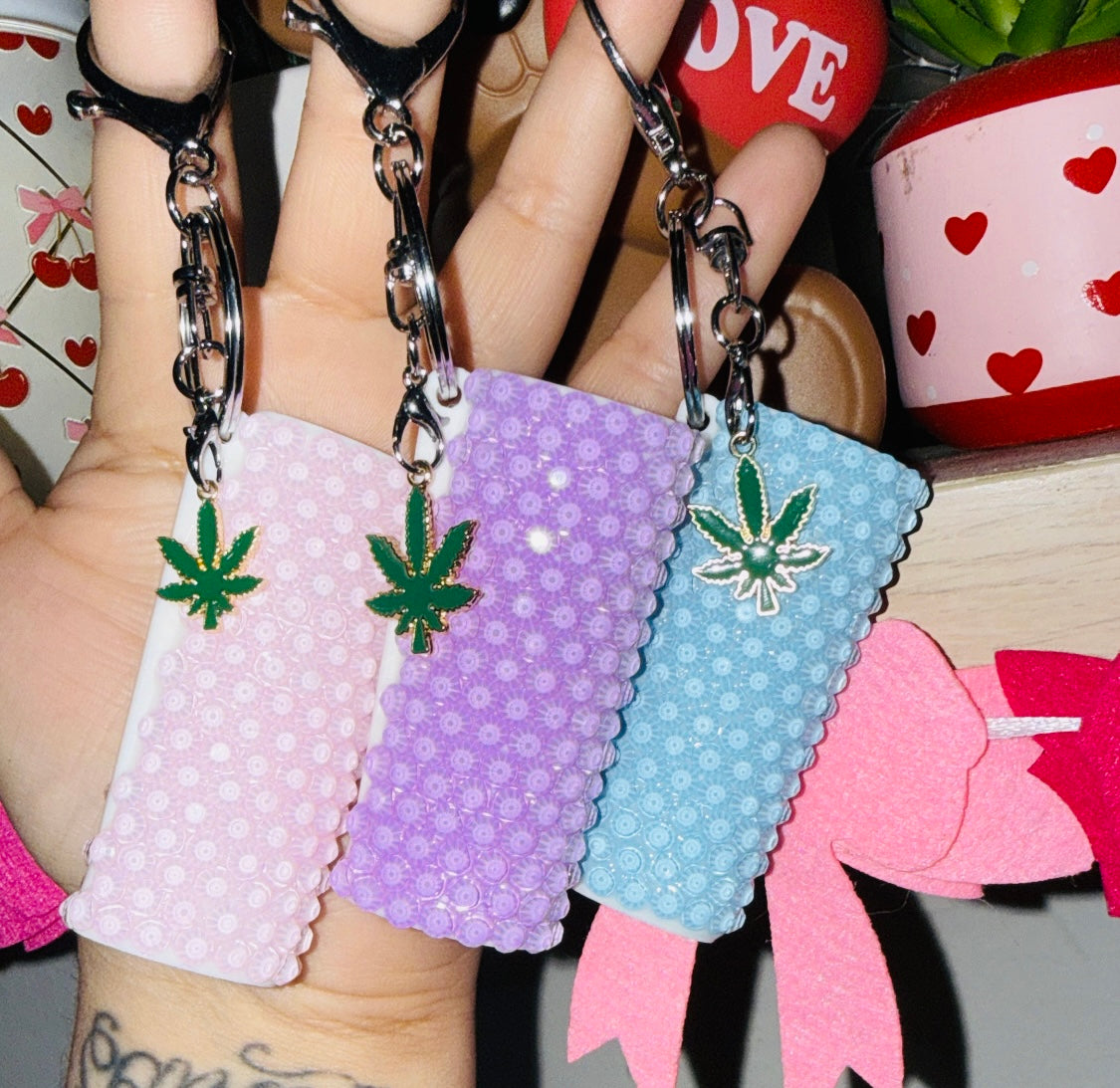 Reusable Bling Bic Lighter Sleeve keychain