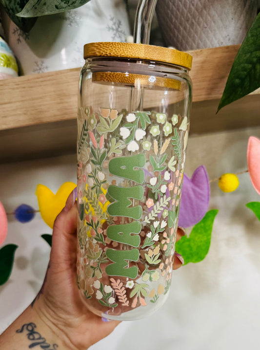 Mama greenery 20 ounce glass can