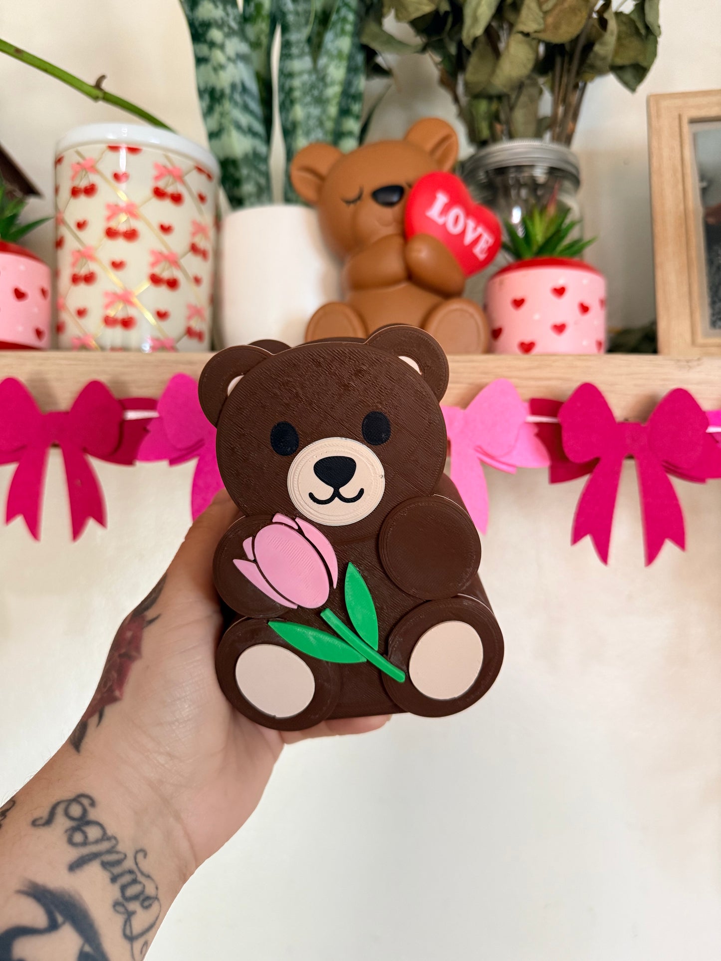 Spring Teddy ( pen holder)
