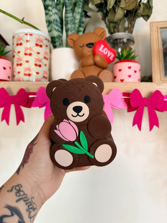 Spring Teddy ( pen holder)