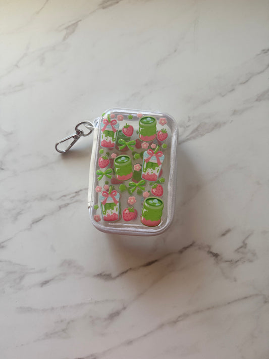 Strawberry Matcha ( mini storage pouch)